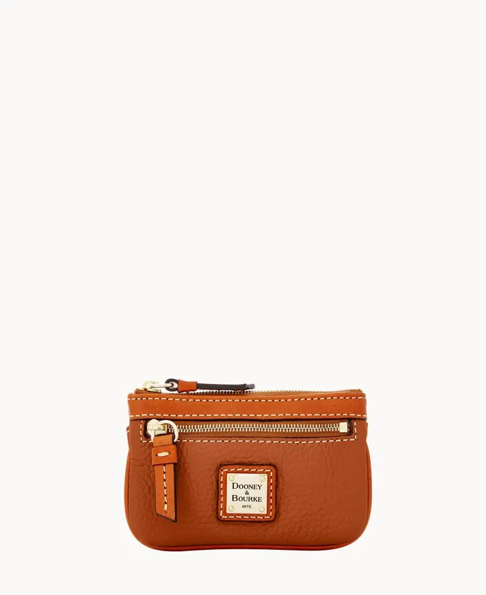 Dooney and Bourke Wallets Pebble Grain Coin Case Caramel 8211 WomenMen