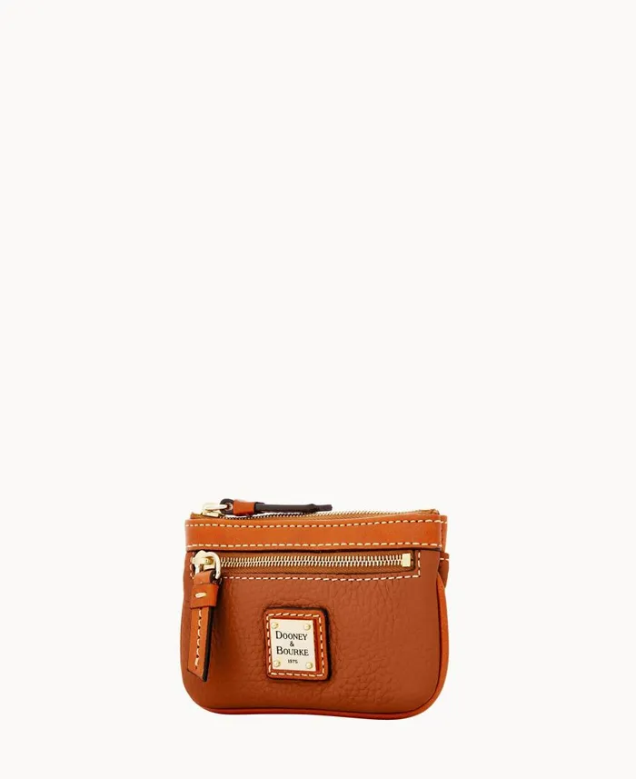 Dooney and Bourke Wallets Pebble Grain Coin Case Caramel 8211 WomenMen