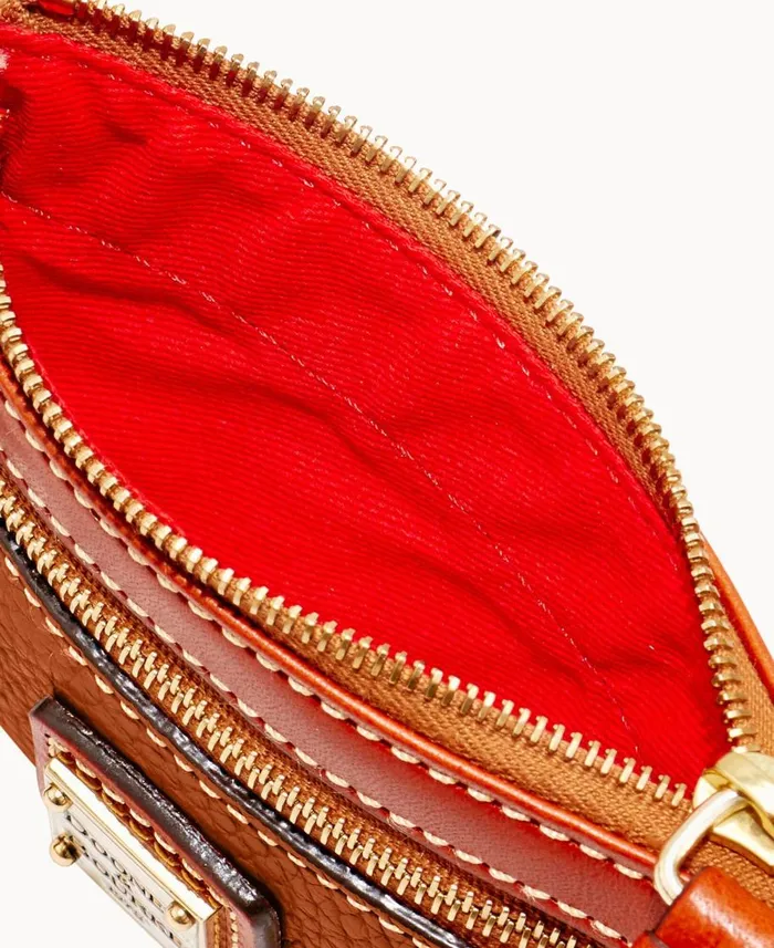 Dooney and Bourke Wallets Pebble Grain Coin Case Caramel 8211 WomenMen