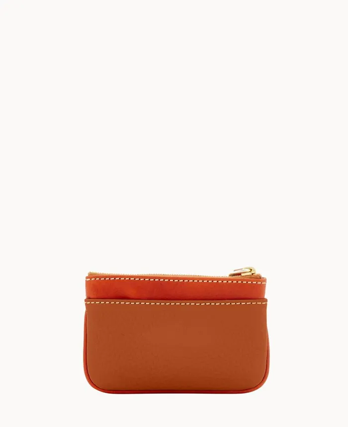 Dooney and Bourke Wallets Pebble Grain Coin Case Caramel 8211 WomenMen