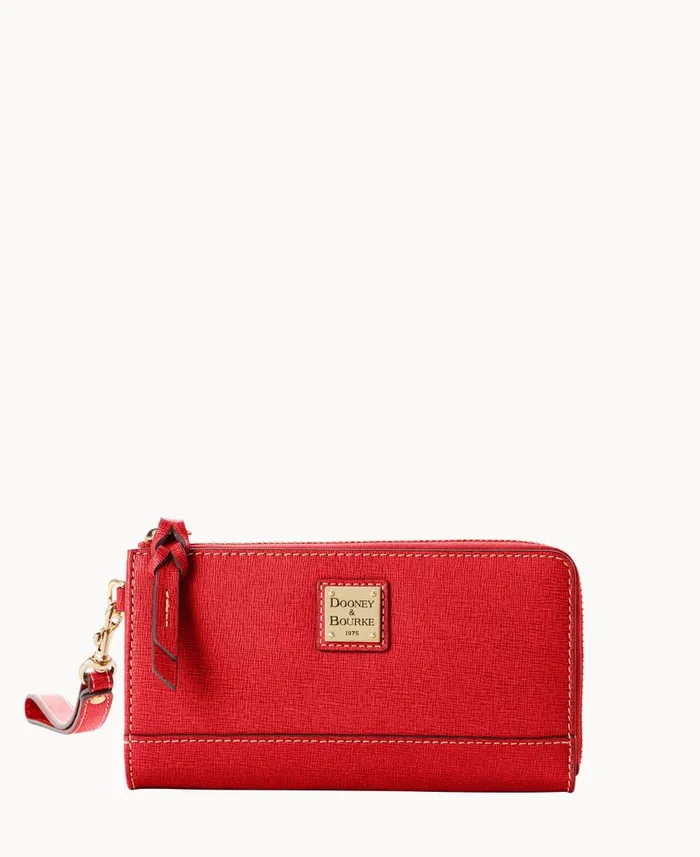 Dooney and Bourke Wallets Saffiano Folded Zip Wristlet Tomato 8211 WomenMen