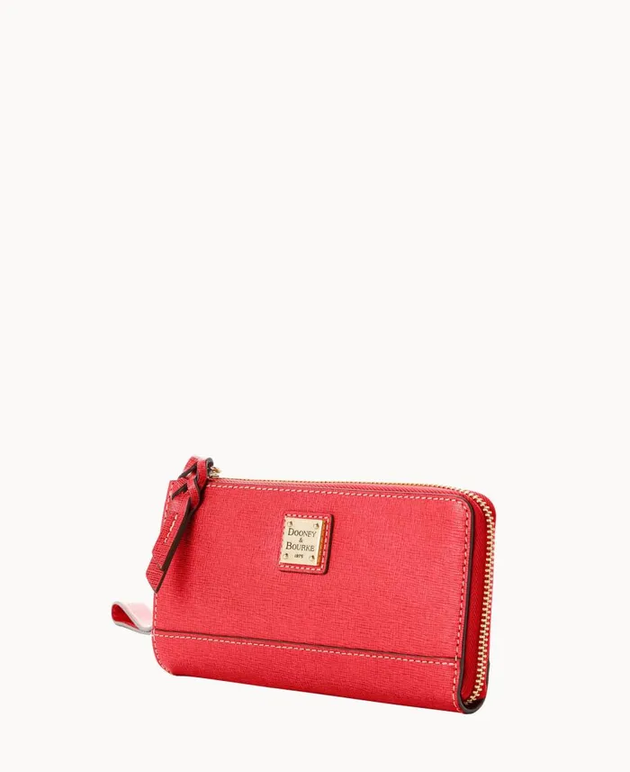 Dooney and Bourke Wallets Saffiano Folded Zip Wristlet Tomato 8211 WomenMen