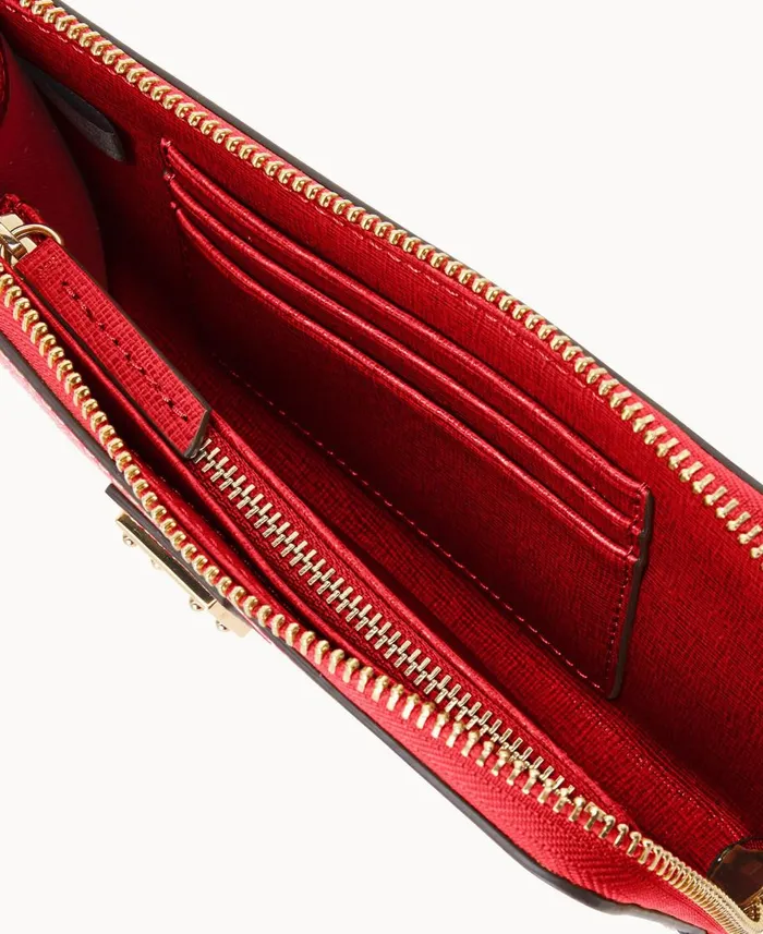 Dooney and Bourke Wallets Saffiano Folded Zip Wristlet Tomato 8211 WomenMen