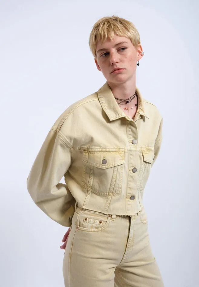 Dr Denim Outerwear Women Sandi Jacket 8211 Buff Yellow Buff Yellow