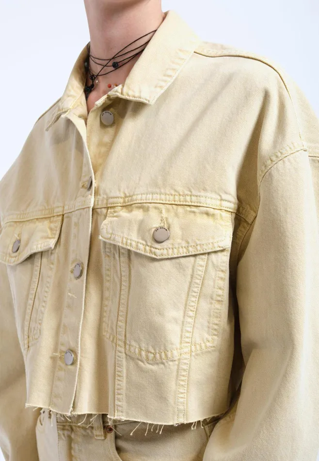 Dr Denim Outerwear Women Sandi Jacket 8211 Buff Yellow Buff Yellow