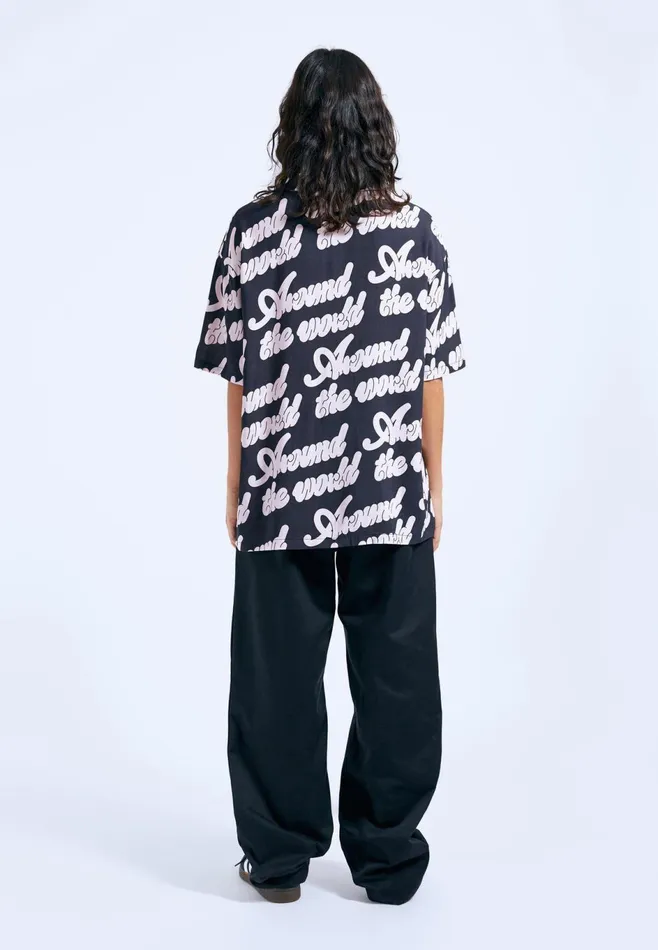 Dr Denim Shirts Women Madi Shirt 8211 Off Black Around AOP Off Black Around Aop