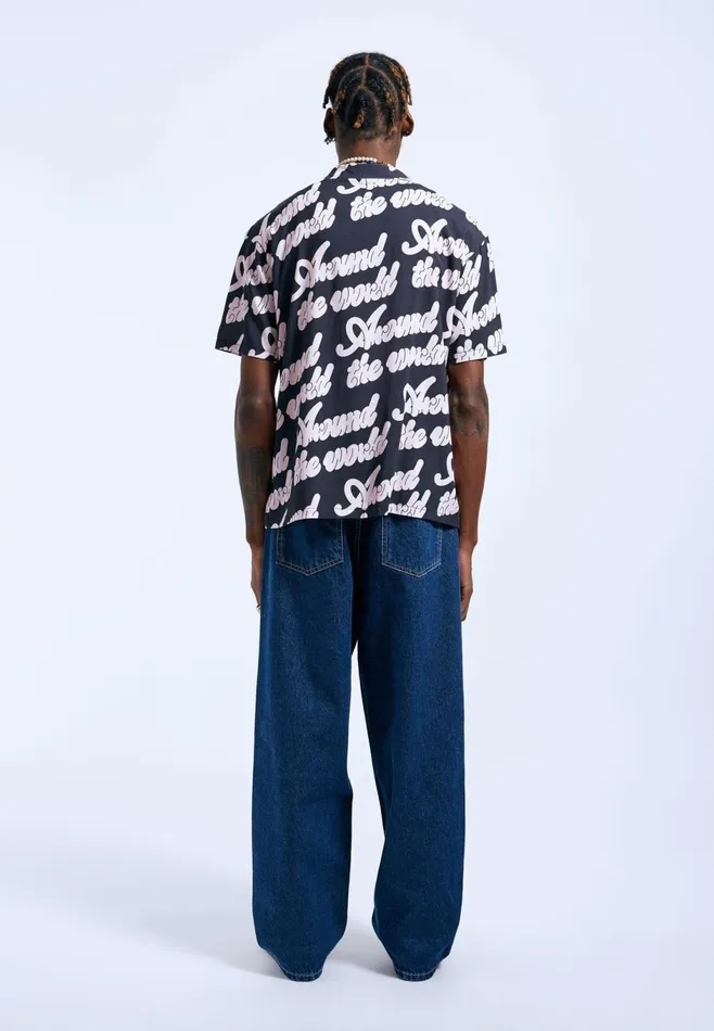 Dr Denim Shirts Women Madi Shirt 8211 Off Black Around AOP Off Black Around Aop