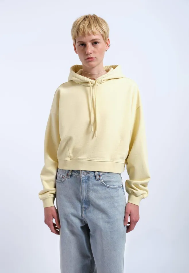 Dr Denim Sweatshirts and Hoodies Women Ethel Hoodie 8211 Washed Light Yellow Washed Light Yellow