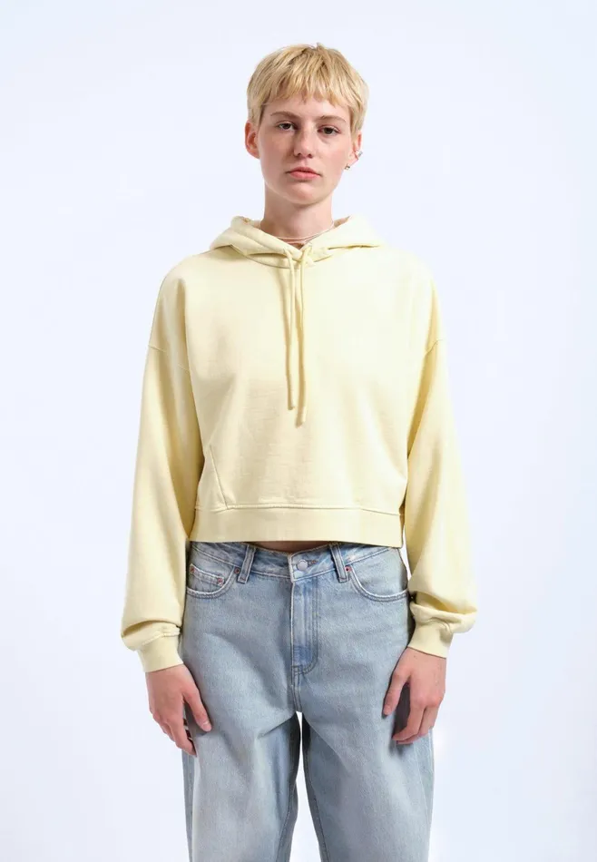 Dr Denim Sweatshirts and Hoodies Women Ethel Hoodie 8211 Washed Light Yellow Washed Light Yellow