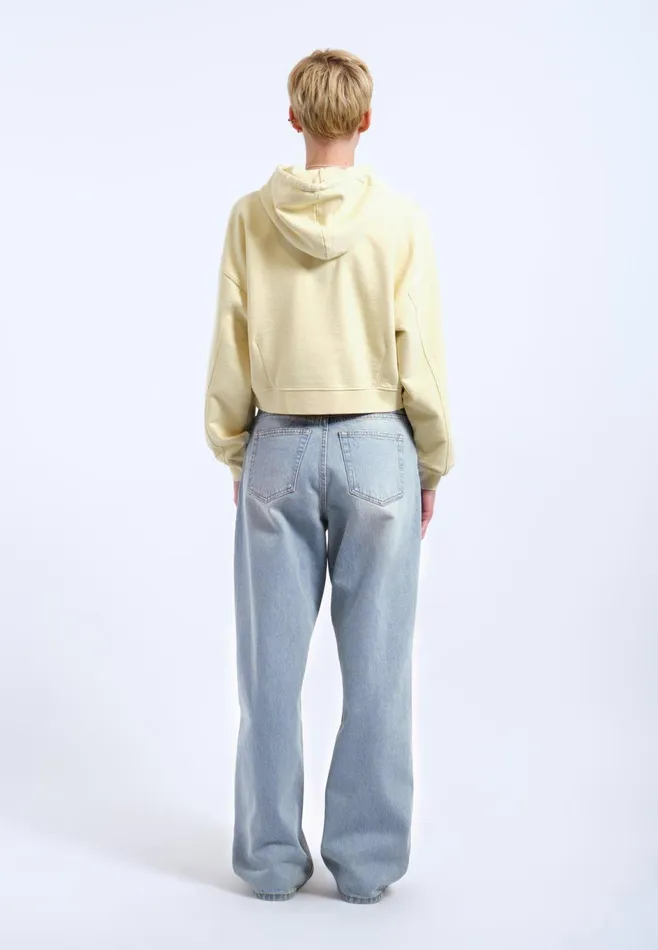 Dr Denim Sweatshirts and Hoodies Women Ethel Hoodie 8211 Washed Light Yellow Washed Light Yellow