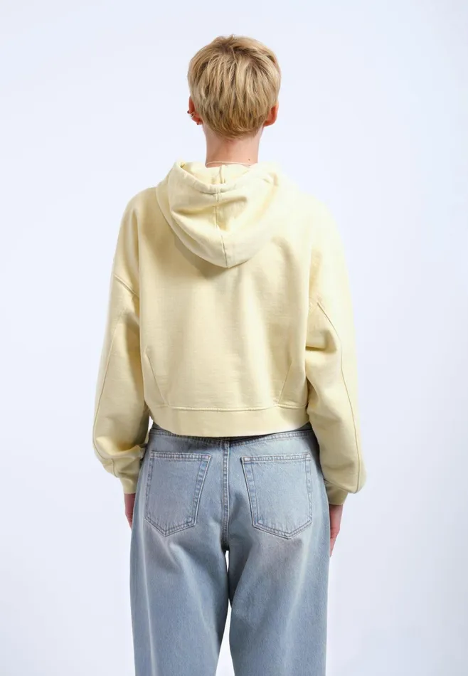 Dr Denim Sweatshirts and Hoodies Women Ethel Hoodie 8211 Washed Light Yellow Washed Light Yellow