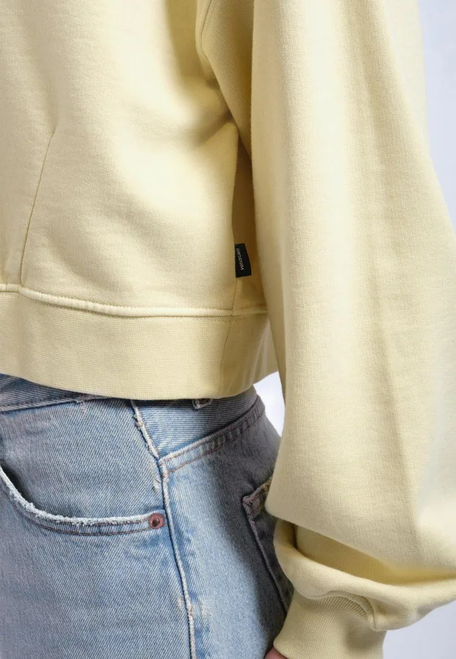 Dr Denim Sweatshirts and Hoodies Women Ethel Hoodie 8211 Washed Light Yellow Washed Light Yellow