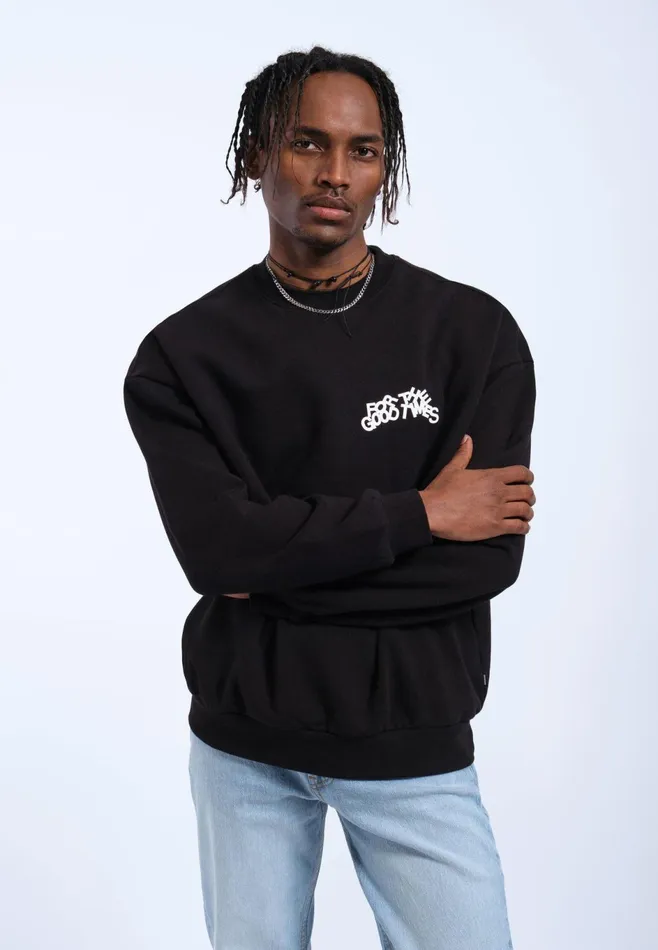 Dr Denim Sweatshirts and Hoodies Women Kenan Sweatshirt 8211 Black Times Curve Black Times Curve