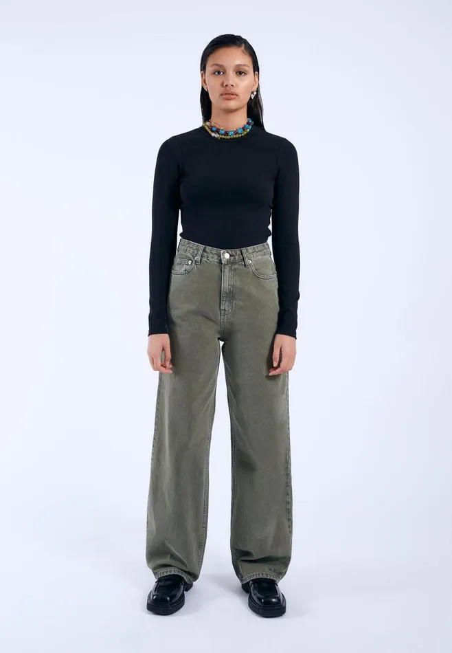 Dr Denim Wide Women Donna 8211 Washed Olive Washed Olive
