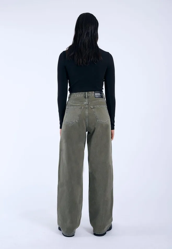 Dr Denim Wide Women Donna 8211 Washed Olive Washed Olive
