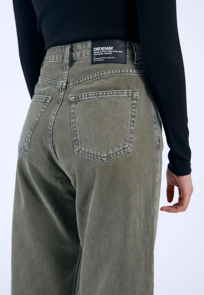 Dr Denim Wide Women Donna 8211 Washed Olive Washed Olive