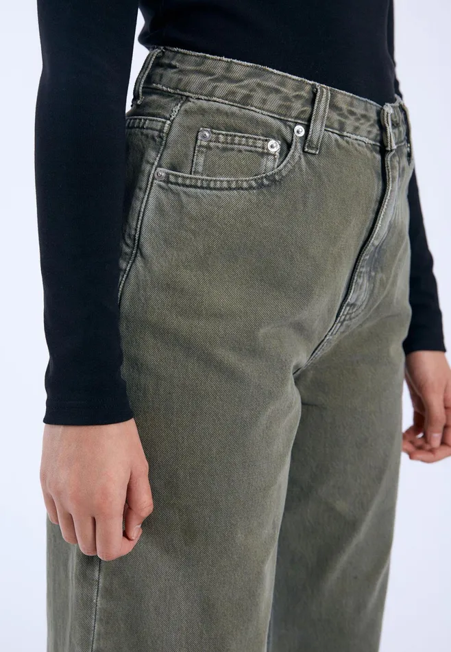 Dr Denim Wide Women Donna 8211 Washed Olive Washed Olive