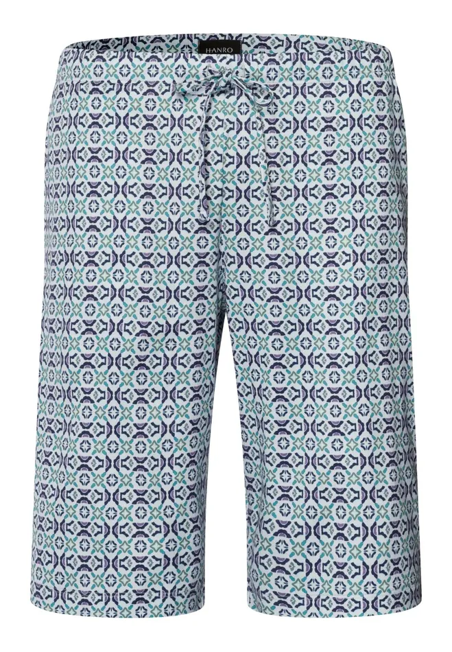 Drawstring Cotton Shorts Tinted Mosaic Men HANRO Pajama Bottoms