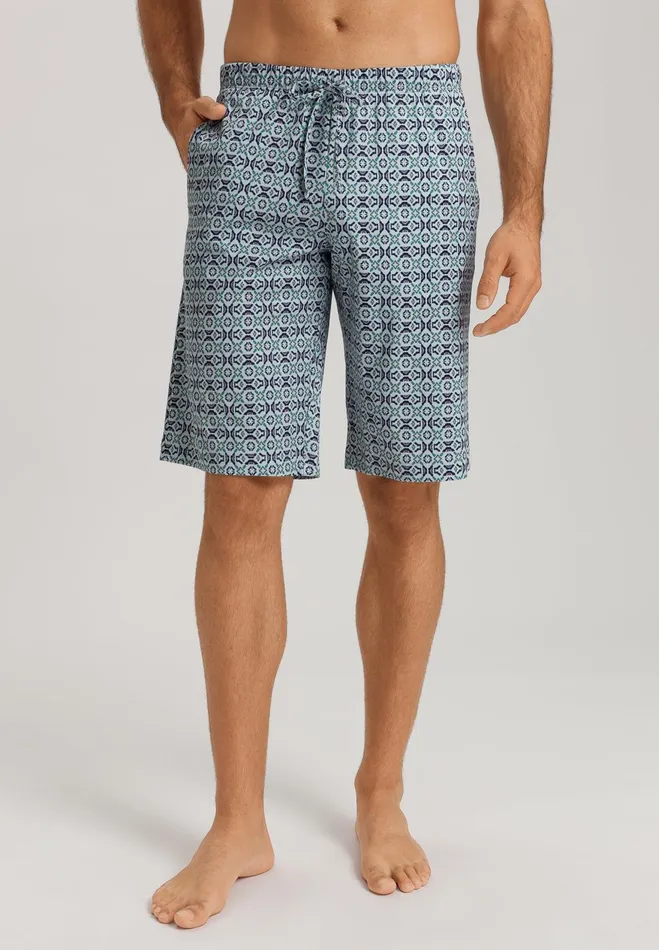 Drawstring Cotton Shorts Tinted Mosaic Men HANRO Pajama Bottoms