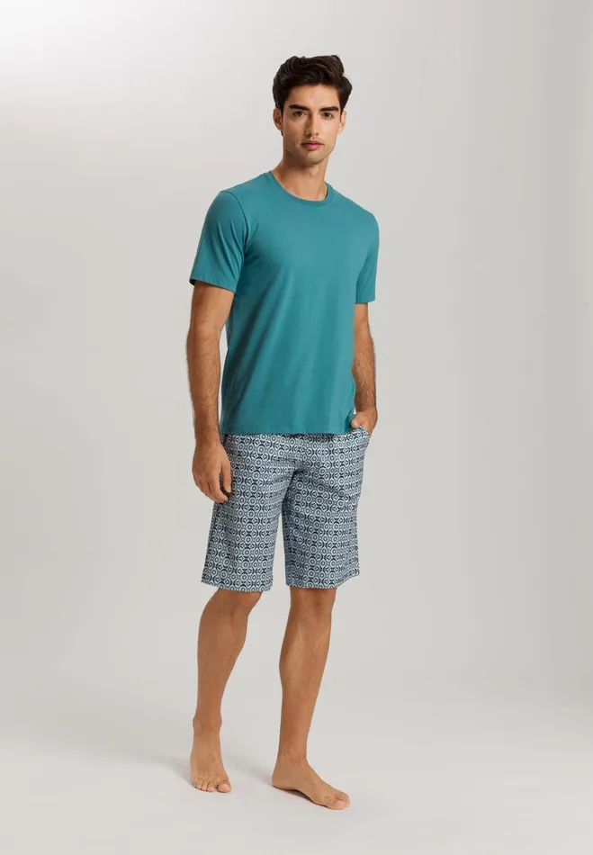 Drawstring Cotton Shorts Tinted Mosaic Men HANRO Pajama Bottoms