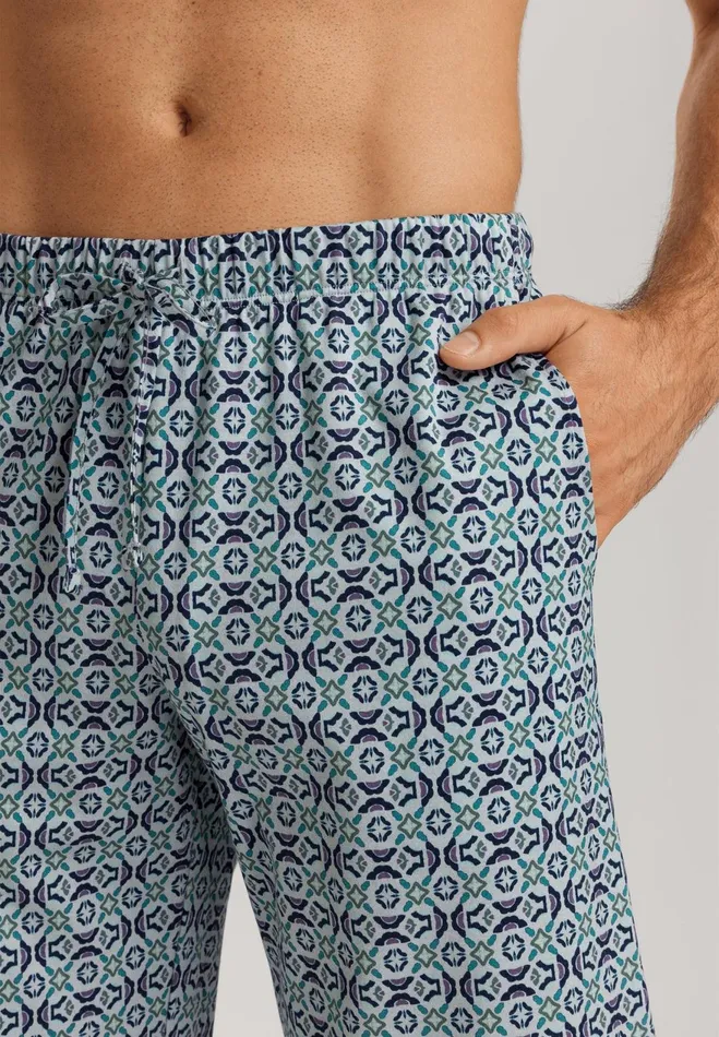 Drawstring Cotton Shorts Tinted Mosaic Men HANRO Pajama Bottoms