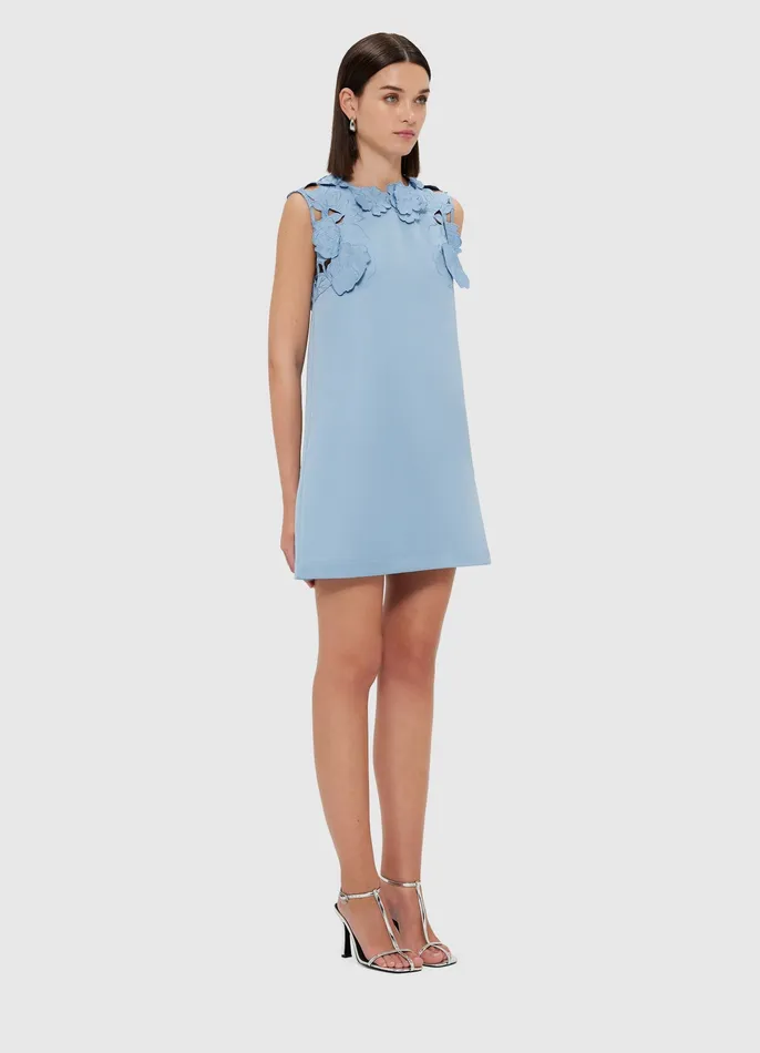 Dresses and Jumpsuits Blair Appliqu Mini Dress 8211 Powder Blue 8211 LEO LIN Women