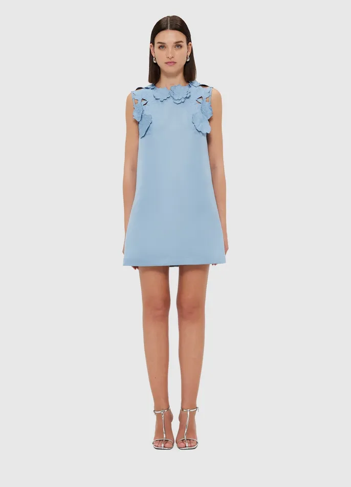 Dresses and Jumpsuits Blair Appliqu Mini Dress 8211 Powder Blue 8211 LEO LIN Women