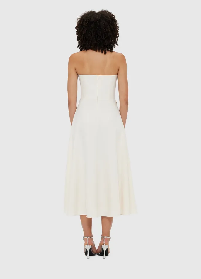 Dresses and Jumpsuits Ivanna Rose Bustier Midi Dress 8211 Vanilla LEO LIN Women