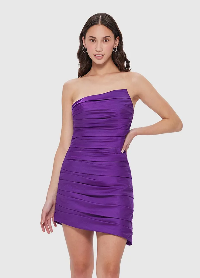 Dresses and Jumpsuits LEO LIN Women Ashley Asymmetric Mini Dress 8211 Eminence