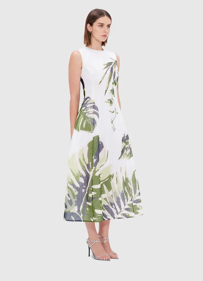 Dresses and Jumpsuits LEO LIN Women Cleo Sleeveless Midi Dress 8211 Botanica Print