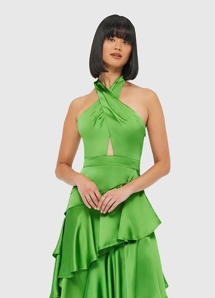 Dresses and Jumpsuits LEO LIN Women Naomi Asymmetric Halterneck Dress 8211 Tropical
