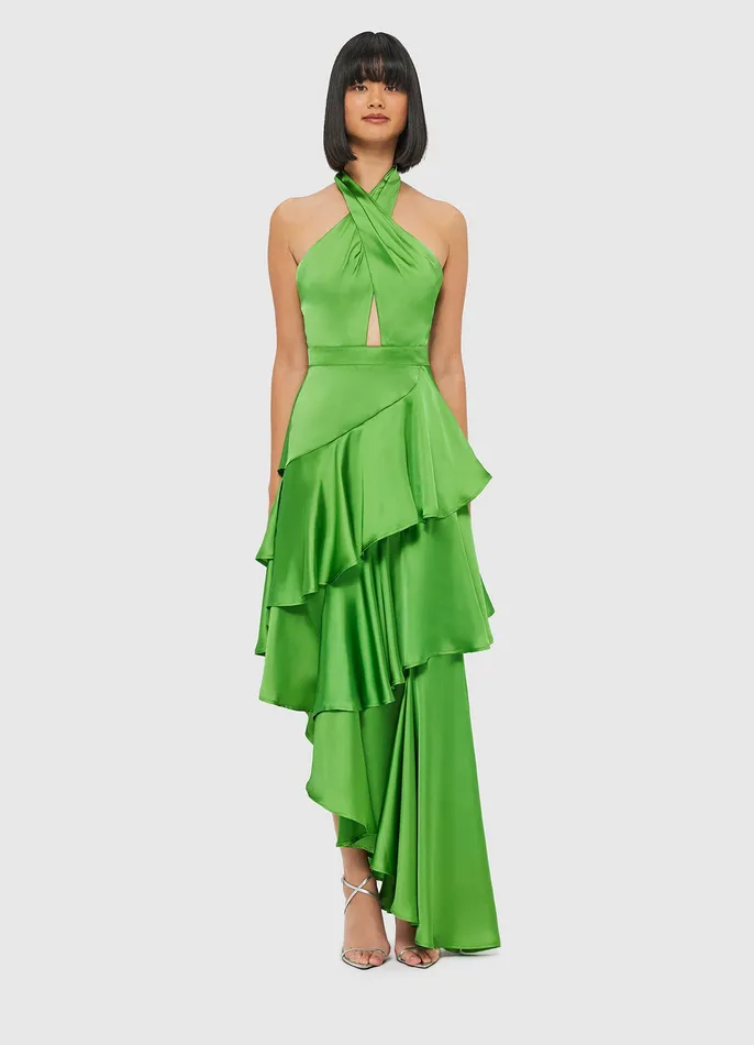 Dresses and Jumpsuits LEO LIN Women Naomi Asymmetric Halterneck Dress 8211 Tropical