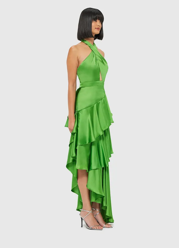 Dresses and Jumpsuits LEO LIN Women Naomi Asymmetric Halterneck Dress 8211 Tropical