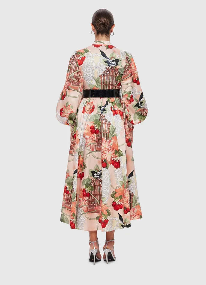 Dresses and Jumpsuits Nellie Midi Dress 8211 Azalea Print in Fortune 8211 LEO LIN Women