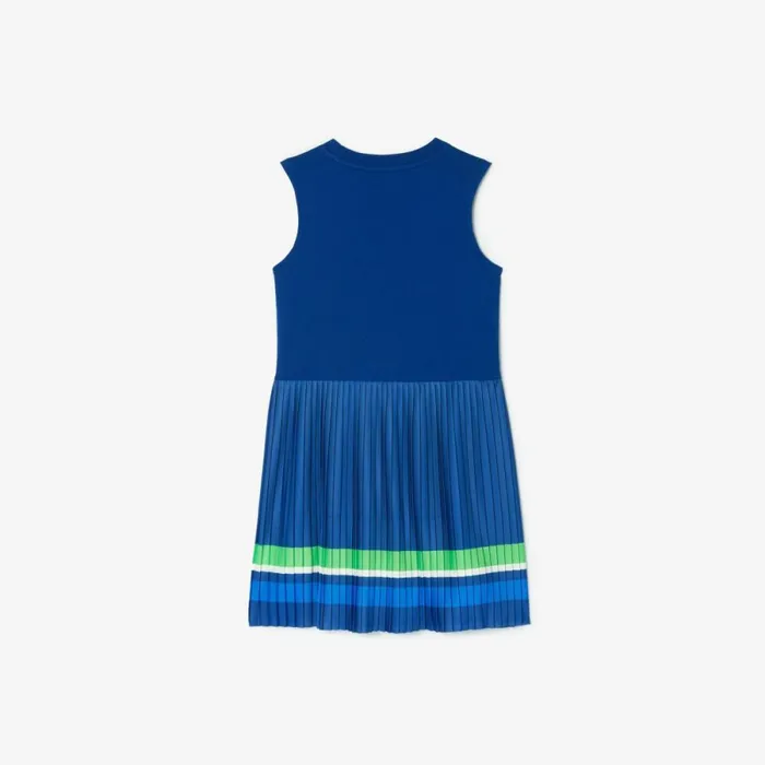 Dresses and Skirts Kids Lacoste Kids039 Sleeveless Pleat Skirt Dress Navy Blue White Y1v