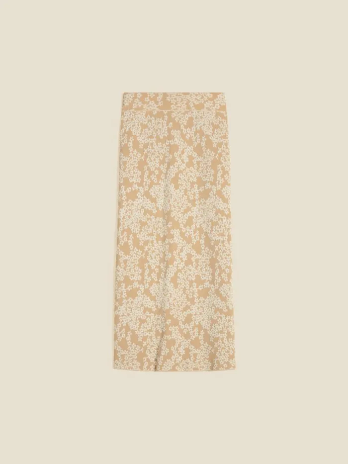Dresses and Skirts Women Holzweiler Tine Jacquard Knit Skirt Beige Mix