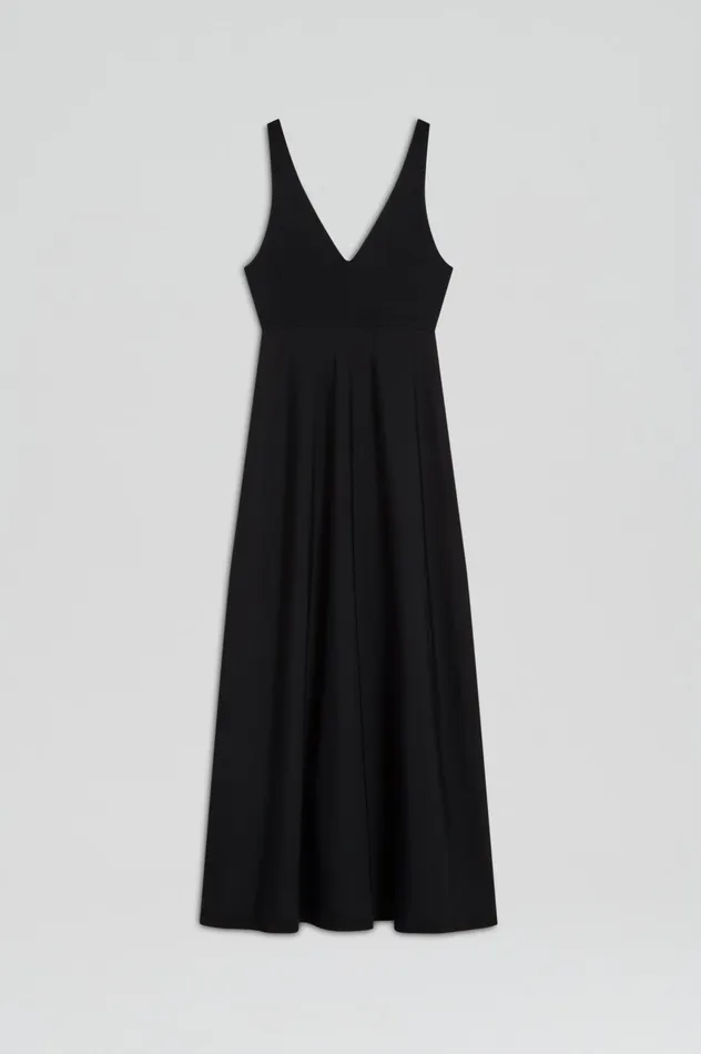 Dresses Scanlan Theodore Women CREPE KNIT V NECK DRESS BLACK Dresses Scanlan Theodore Women CREPE KNIT V NECK DRESS BLACK