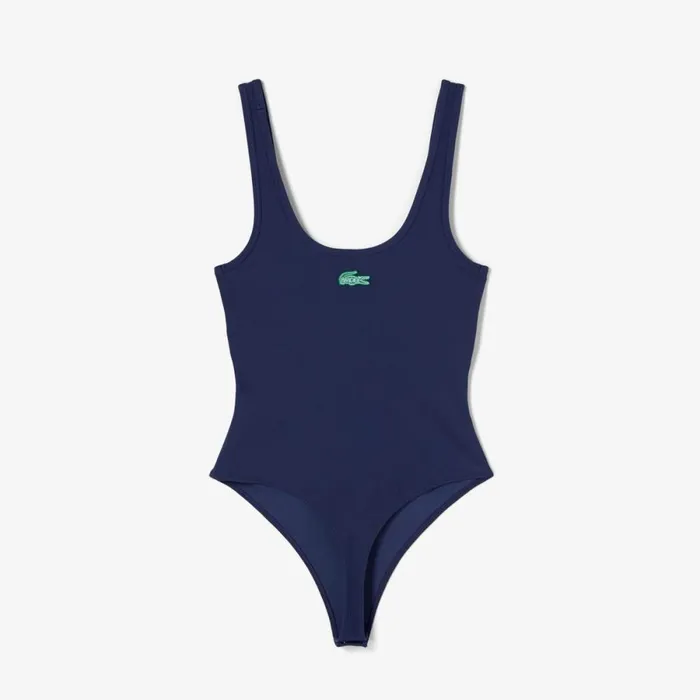 Dresses Women Lacoste Women039s Lacoste X Bandier Ribbed Bodysuit Navy Blue 166