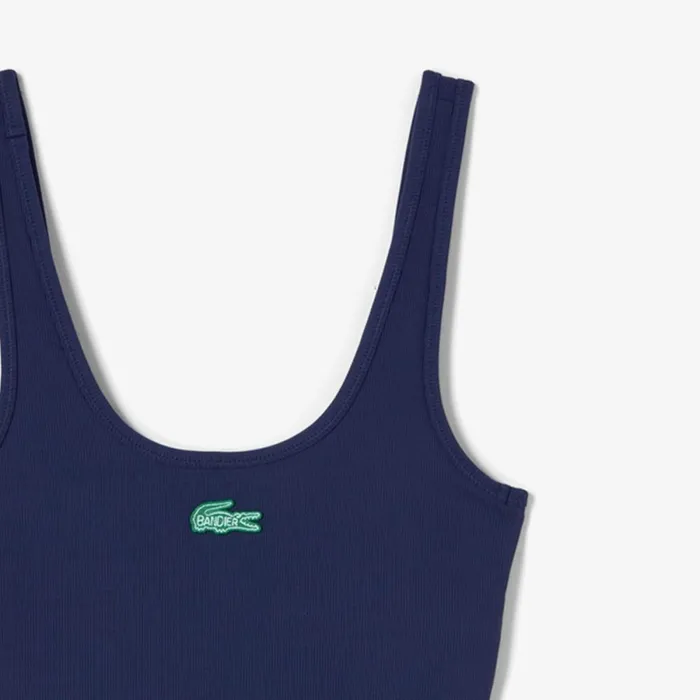 Dresses Women Lacoste Women039s Lacoste X Bandier Ribbed Bodysuit Navy Blue 166