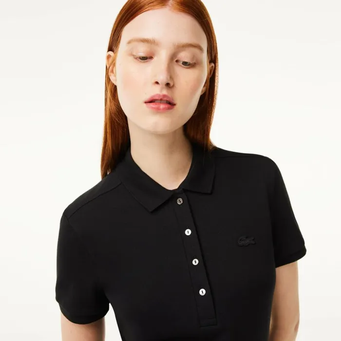 Dresses Women Lacoste Women039s Slim Fit Stretch Cotton Piqu Polo Dress Black 031