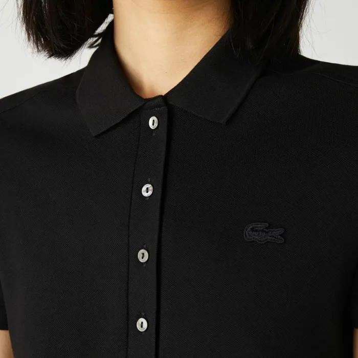 Dresses Women Lacoste Women039s Slim Fit Stretch Cotton Piqu Polo Dress Black 031