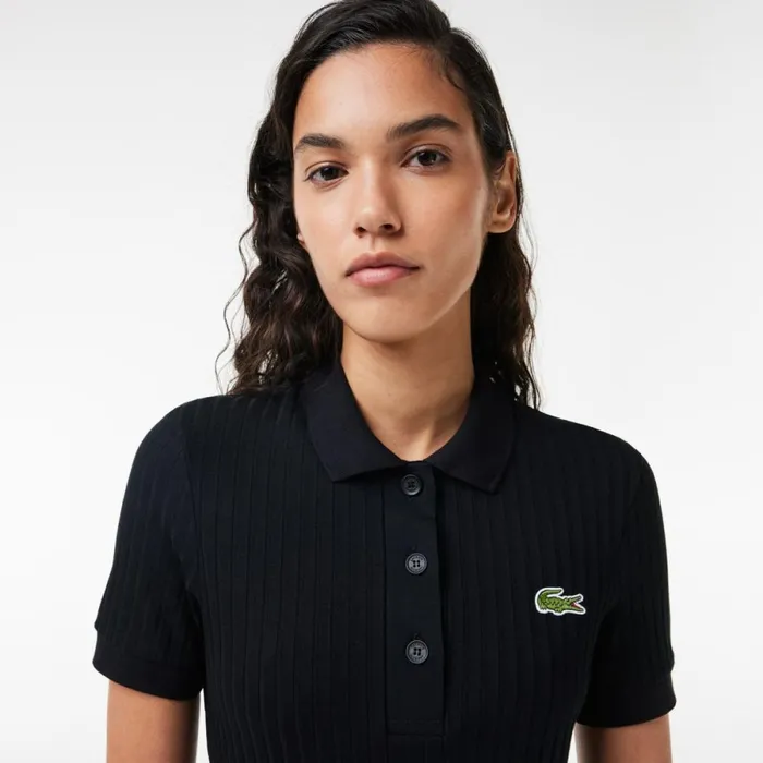 Dresses Women Lacoste Womens PoloStyle Midi Dress Black 031