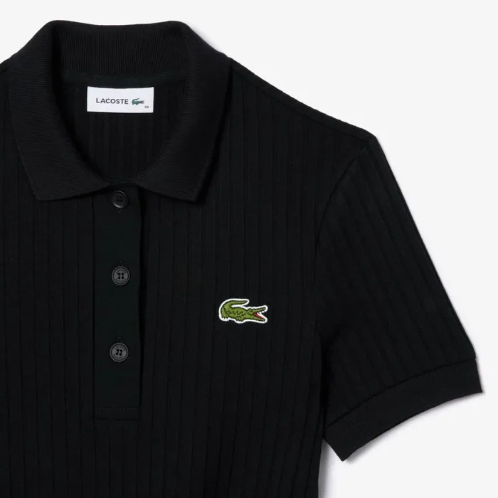 Dresses Women Lacoste Womens PoloStyle Midi Dress Black 031