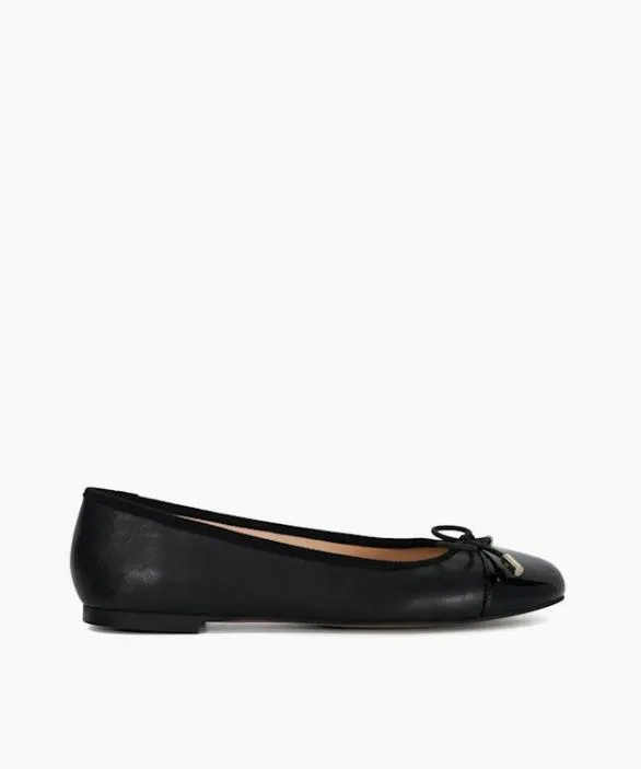Dune London Ballet Pumps Women Highest Black Toe Cap Ballet Pump Black