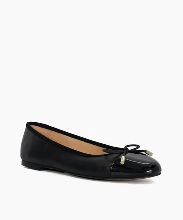 Dune London Ballet Pumps Women Highest Black Toe Cap Ballet Pump Black