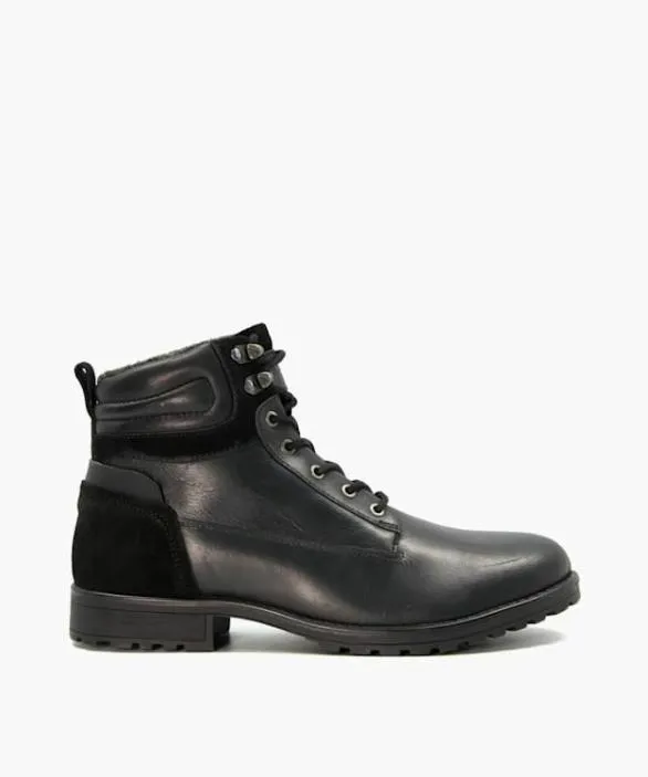 Dune London Black Boots Men Capello Black LaceUp Boots Black