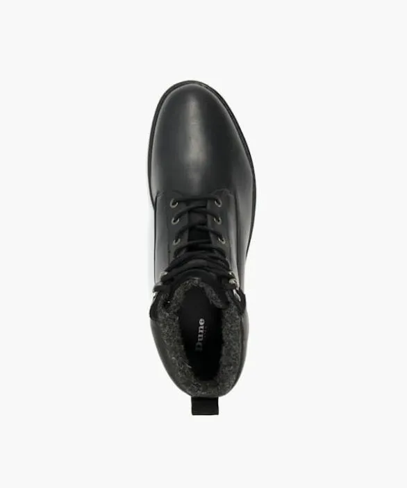 Dune London Black Boots Men Capello Black LaceUp Boots Black