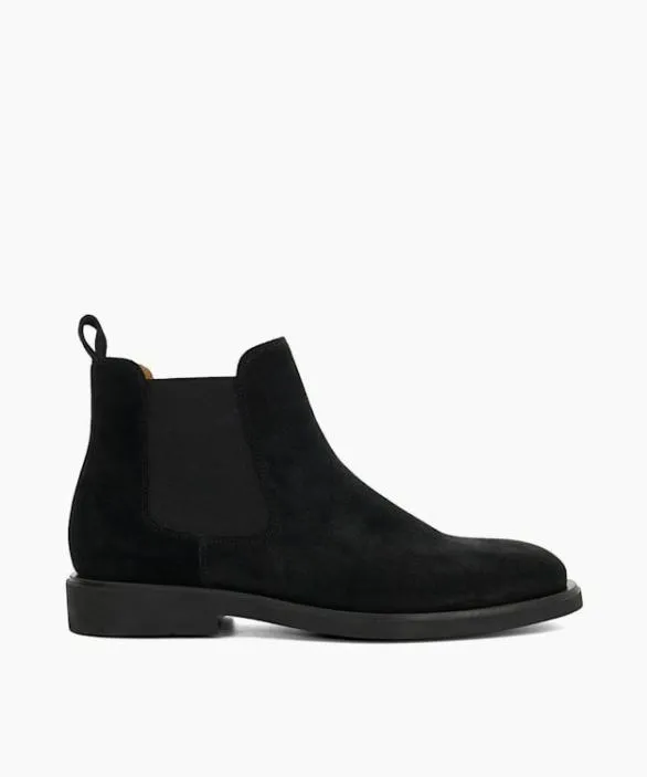 Dune London Black Boots Men Cromwells Black Signature Slip On Boots Black