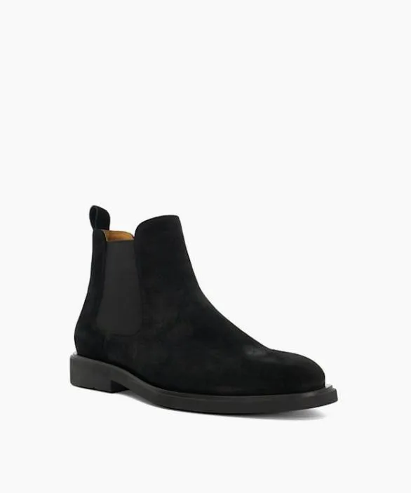 Dune London Black Boots Men Cromwells Black Signature Slip On Boots Black