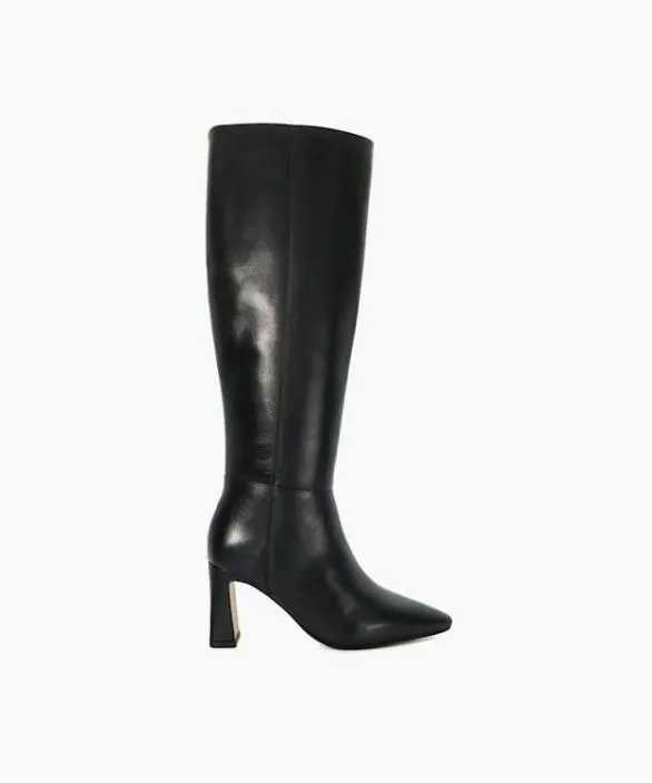Dune London Black Boots Women Startler Black Knee High Heel Boots Black